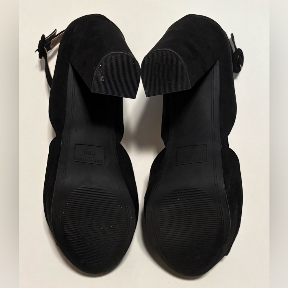 Sun + Stone Black Platform Heels - image 5